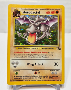 Aerodactyl 1/62 Holo Rare Unlimited Fossil Pokemon 7894 - Image 1