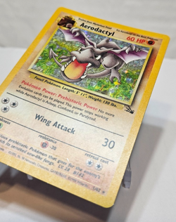 Aerodactyl 1/62 Holo Rare Unlimited Fossil Pokemon 7894 - Image 2