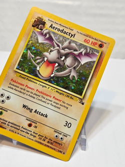 Aerodactyl 1/62 Holo Rare Unlimited Fossil Pokemon 7894 - Image 4