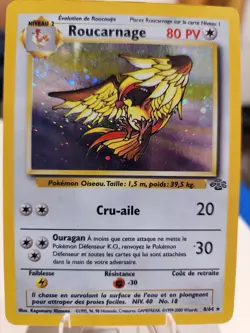 Roucarnage (Pidgeot) 8/64 Rare Holo - Jungle Francais FRENCH Swirl Pokemon TCG - Image 1