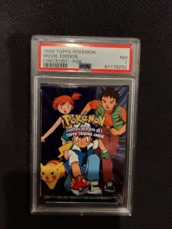 PSA 7 Checklist Foil Topps Pokemon Movie Edition - Image 1