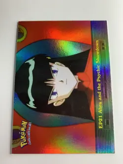 2000 Topps Pokemon TV #EP21 Abra and the Psychic Showdown (B) Rainbow Foil - Image 1