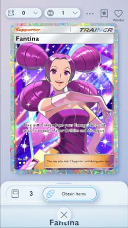 Fantina Full Art, Pokemon TCG Pocket, English language, Mega-Rising - Image 1