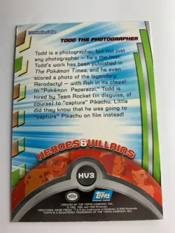 2000 Topps Pokemon TV #HV3 Todd Rainbow Foil FREE COMBINED SHIPPING - Image 2