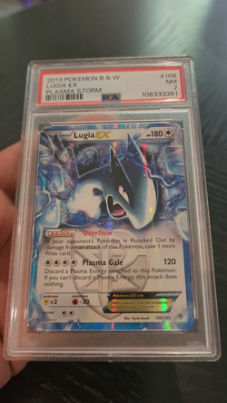 LUGIA EX - PSA NM 7 - 2013 Pokemon B & W PLASMA STORM #108 - Image 2