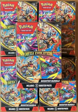 POKEMON TCG MEGA EVOLUTION FACTORY SEALED BOOSTER BUNDLE BOX LOT OF 5 - Image 1