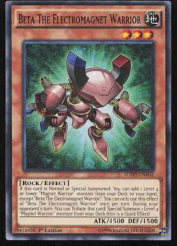 Yu-Gi-Oh TCG #SDMY-EN002 Beta The Electromagnet Warrior Super Rare,1st Edition - Image 1