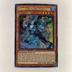 MISCUT CRIMPED ELEMENTAL HERO LIQUID SOLDIER LDS3-EN103 SECRET RARE NM YUGIOH - Image 1