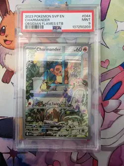 2023 POKEMON SVP EN-SV BLACK STAR PROMO #044 CHARMANDER PSA 9 MINT GRADED CARD - Image 1