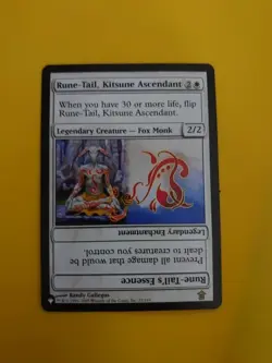Rune-Tail, Kitsune Ascendant. FOX MONK rare Rune-Tails essence MTG Card. - Image 1