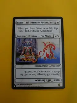 Rune-Tail, Kitsune Ascendant. FOX MONK rare Rune-Tails essence MTG Card. - Image 2
