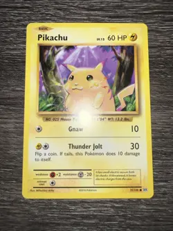 MINT CONDITION** RARE**Pokemon Card Pikachu 2016 35/108 - Image 2