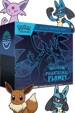 SEALED Pokemon Trading Card Game (TCG): Mega Evolution Phantasmal Flames ETB - Image 1