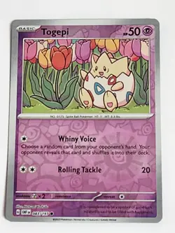 Togepi #83/197 Obsidian Flames Reverse Holo Common Pokemon 2023 TCG Card - Image 1