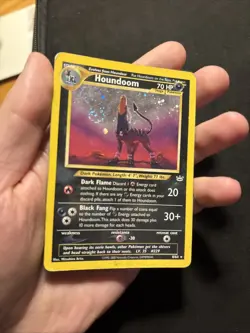 Houndoom Neo Revelation HP - Holo Rare 8/64 SWIRL- Pokemon Card - Image 3