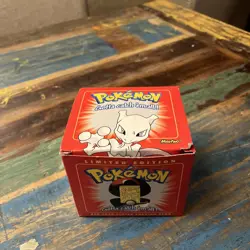Pokemon 1999 Mewtwo 23K Gold Plated Card Burger King Box Pokeball COA Near Mint - Image 1