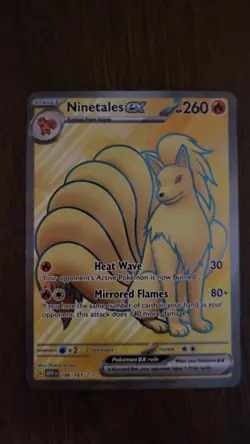 Pokemon Ninetales EX TCG Scarlet Violet-151 Holo Ultra Rare Card 186/165 NM - Image 1