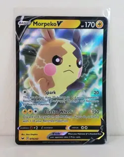 Pokemon Morpeko V TCG Shining Fates Card 37/72 Rare Holo 2021 - Image 1