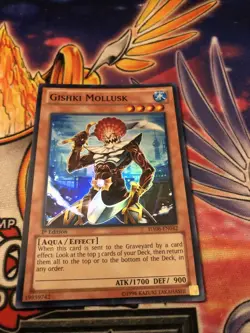 YuGioh Gishki Mollusk NM (1st Ed.) HA06-EN042 Super Rare Card - Image 1