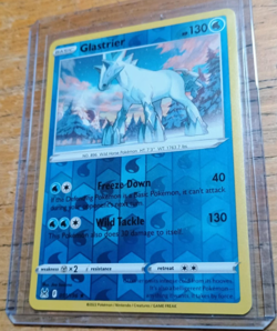 2022 Pokemon TCG Glastrier 051/196 Reverse Hologram SWSH11 Lost Origins Card - Image 1