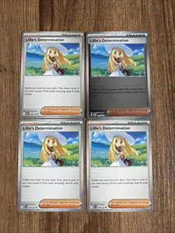 Pokemon Lillies Determination 4 Card Lot Mega Evolution 1 Reverse 3 Non Holo NM - Image 1