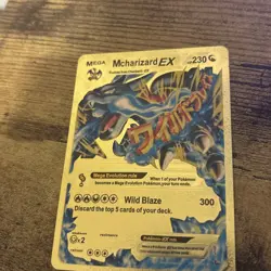 Pokemon card Mega Charizard EX Gold Foil New Near Mint - Fan Art Special - Image 1