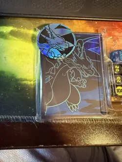 Pokemon TCG Charizard Card Sleeves 65 ct New Phantasmal Flames Coin and Dice - Image 2
