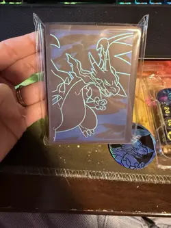 Pokemon TCG Charizard Card Sleeves 65 ct New Phantasmal Flames Coin and Dice - Image 3