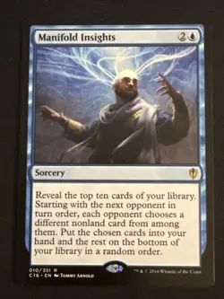 1x Manifold Insights (010) Commander 2016 LP MTG Magic the Gathering x1 MKE - Image 1