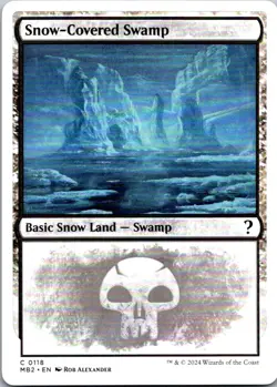 Snow-Covered Swamp (White Border) C Mystery Booster 2 118 NM - Image 1