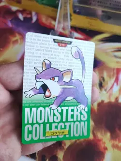 Pokemon 96 Card Rattfratz Rattata Monsters Collection Green Carddass Japanese Ex - Image 2
