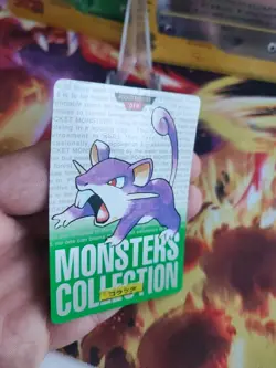 Pokemon 96 Card Rattfratz Rattata Monsters Collection Green Carddass Japanese Ex - Image 3