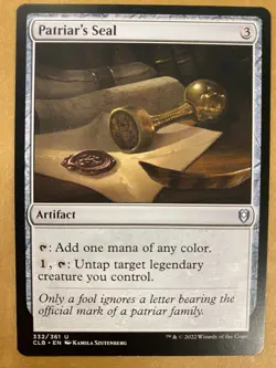 MTG 1x Patriar's Seal # 332 Battle for Baldur's Gate Magic the Gathering x1 NM - Image 1