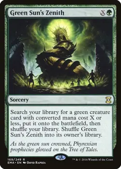 1 Green Sun's Zenith EMA Magic the Gathering MtG NM Near Mint Eternal Masters - Image 1