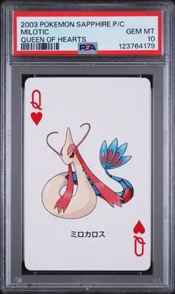 PSA 10 GEM MINT 2003 POKEMON SAPPHIRE VERSION PLAYING CARDS MILOTIC - Image 1
