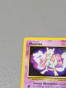 Vintage Pokemon Black Star Promo - Mewtwo #3 (Movie Promo Stamp) - LP - Image 2