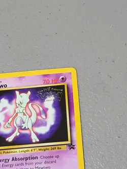 Vintage Pokemon Black Star Promo - Mewtwo #3 (Movie Promo Stamp) - LP - Image 3