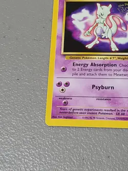 Vintage Pokemon Black Star Promo - Mewtwo #3 (Movie Promo Stamp) - LP - Image 4