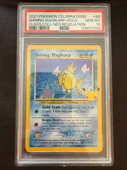 [PSA 10] Pokemon Celebrations: Shining Magikarp, Classic Coll. Holo #66 - Image 1
