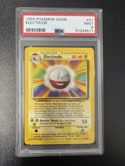 1999 Pokemon Game Electrode #21 PSA 9 - Image 1