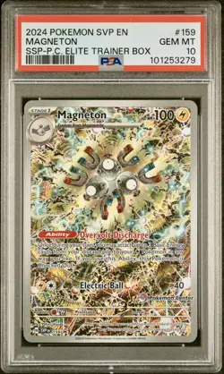 Magneton Pokemon Center Stamp #159 - Surging Sparks ETB Promo - PSA 10 Gem Mint - Image 1