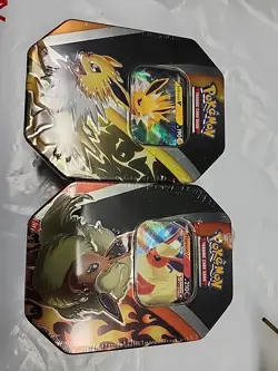 Pokemon 2021 Eevee Evolutions Tins Flareon And Jolteon Brand New Sealed 820650829055 - Image 1