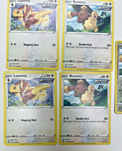 Pokemon Tcg Lot of 5 Buneary, Lopunny Rapid Strike Reverse Holo Common basic - Image 2