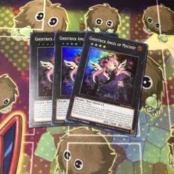 3x Ghostrick Angel of Mischief 1st Edition Super Rare RA01-EN036 Yu-Gi-Oh - Image 1