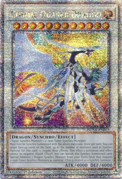YUGIOH COSMIC QUASAR DRAGON 1ST ED QUARTER CENTURY SECRET RARE NM DUNE-EN037 - Image 1