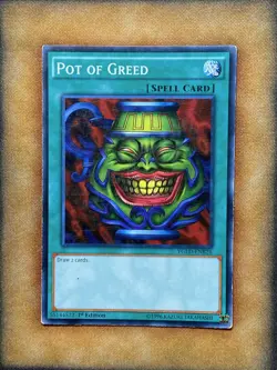 Yugioh Pot Of Greed YGLD-ENB26 Common 1st Ed LP - Image 1
