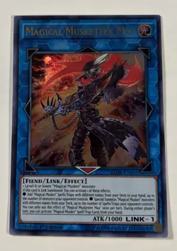 Yugioh 1x Magical Musketeer Max Ultra BLHR-EN052 Battles of Legend 1st Ed LP - Image 1