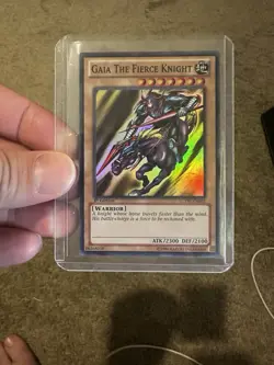 Yugioh! Gaia the Fierce Knight LCYW-EN002 Super Rare 1st Edition VLP/NM - Image 1