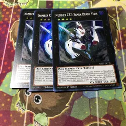 Yugioh Number C32: Shark Drake Veiss X3 Super MP23-EN279 1st Near Mint Playset - Image 1