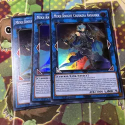 Yugioh Mekk-Knight Crusadia Avramax X3 Super RA01-EN044 1st NM Playset - Image 1